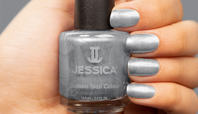 Silver nail polish category banner